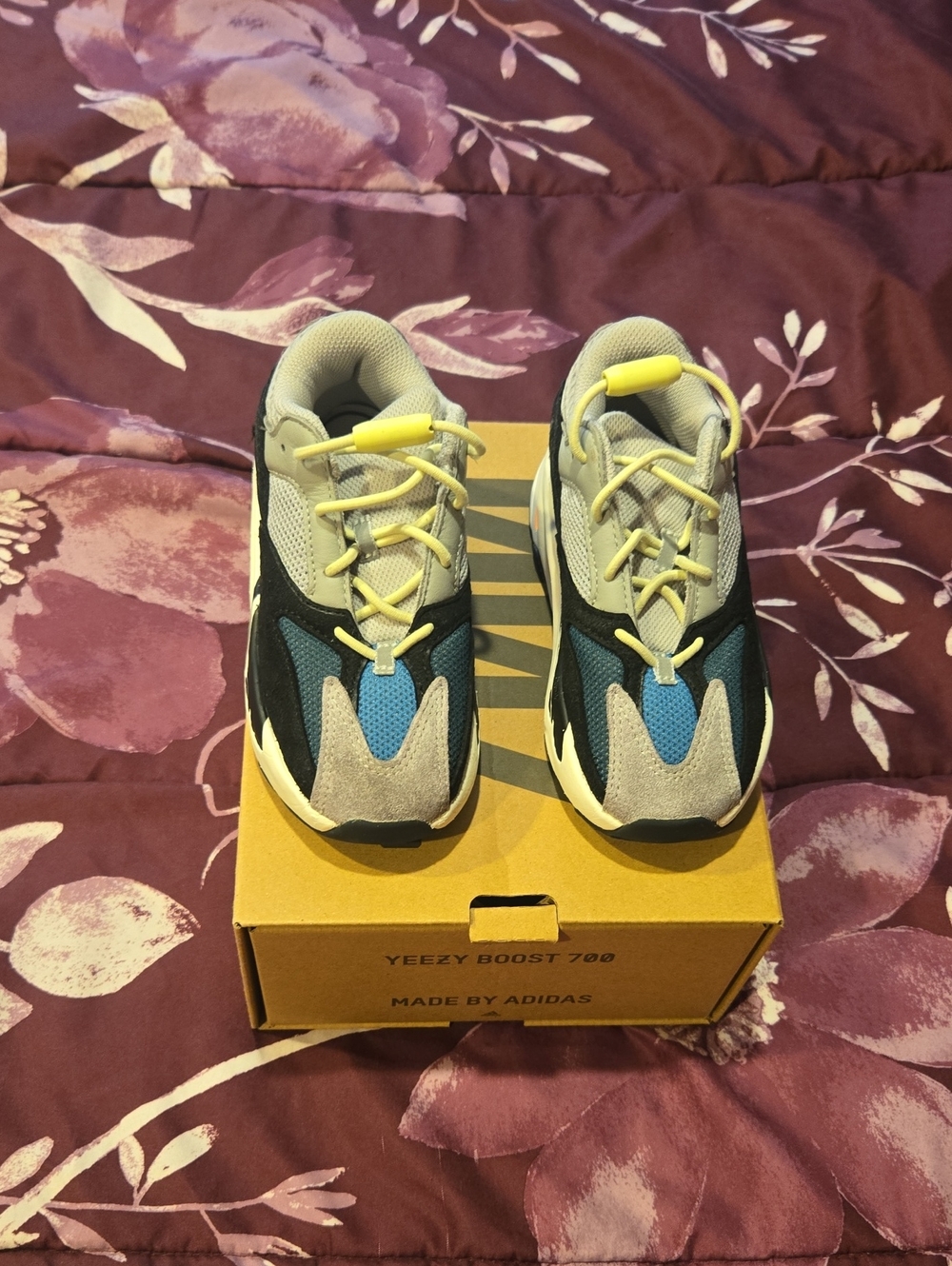 Yeezy Kids Sneakers Gray Blue Yellow
